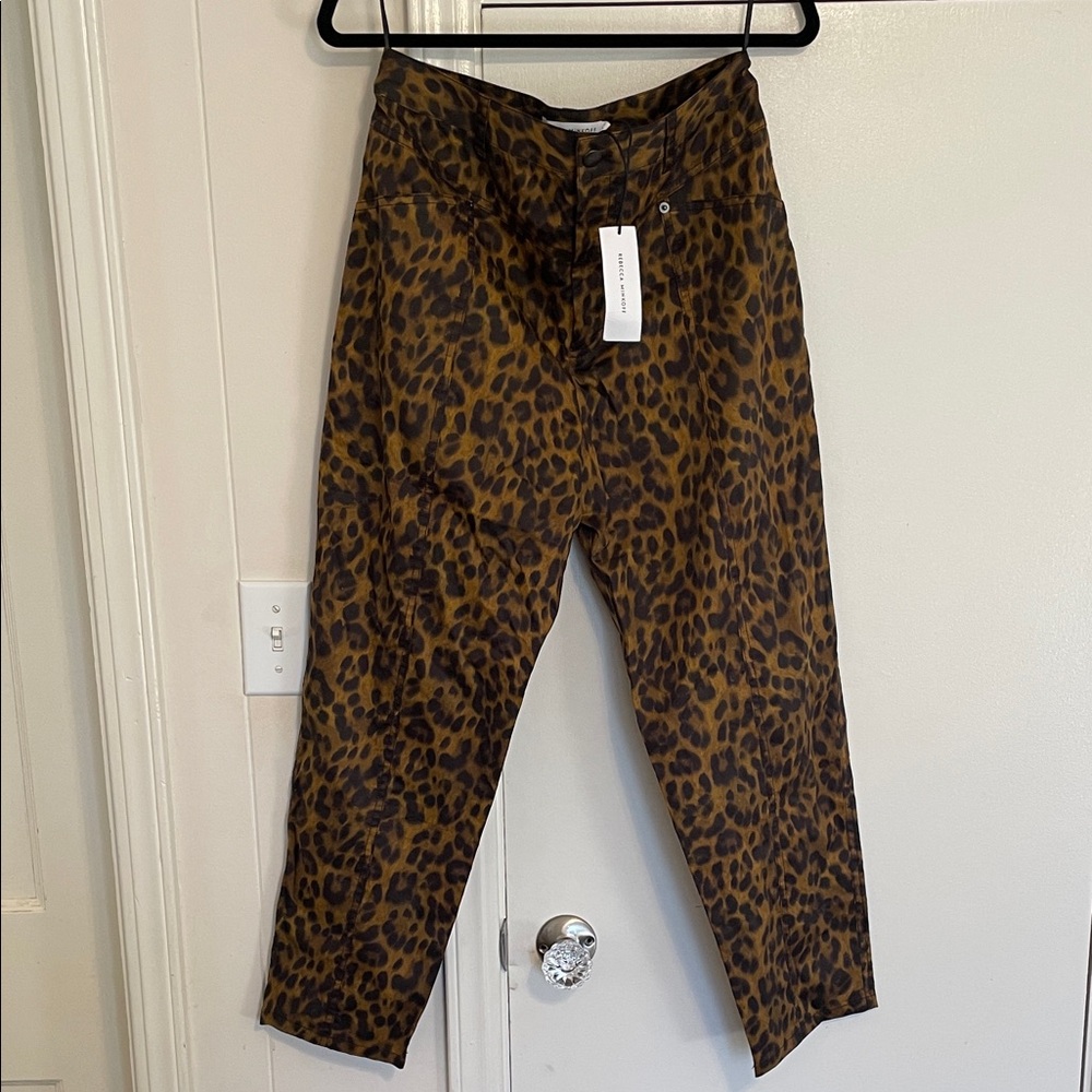 Rebecca Minkoff Leopard Print Pants NWT 8